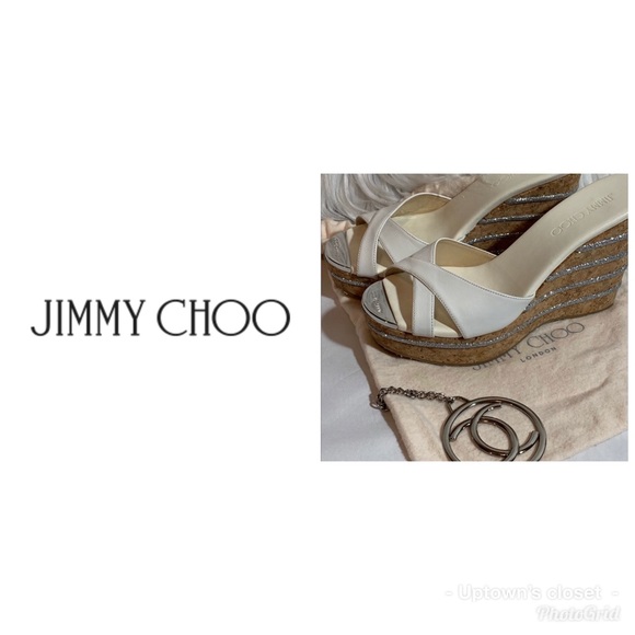 Jimmy Choo Shoes - Jimmy Choo cork wedges sandals heels “Pathos” euc